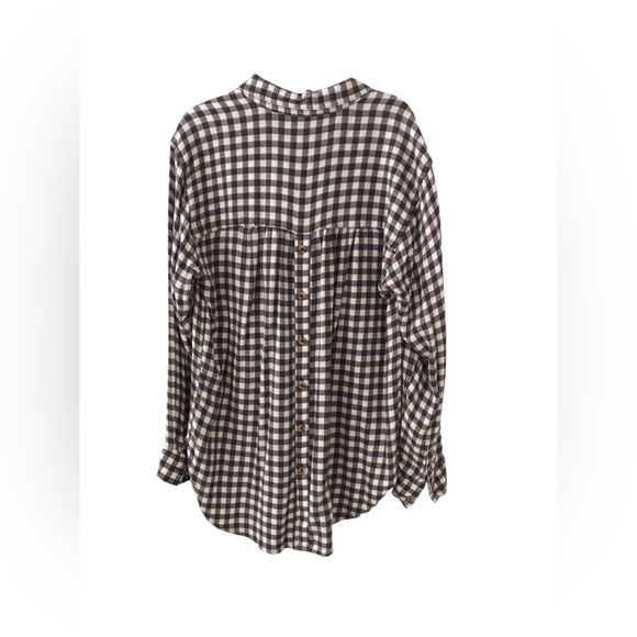 Anthropologie Brown and White Plaid Shirt - Picture 2 of 4